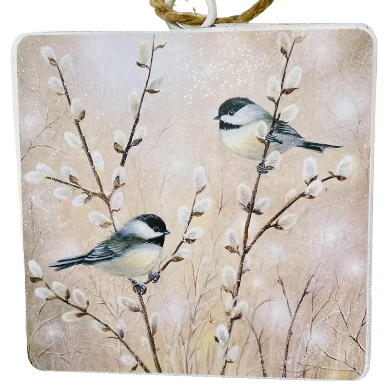 4" Chickadee Disc Ornament