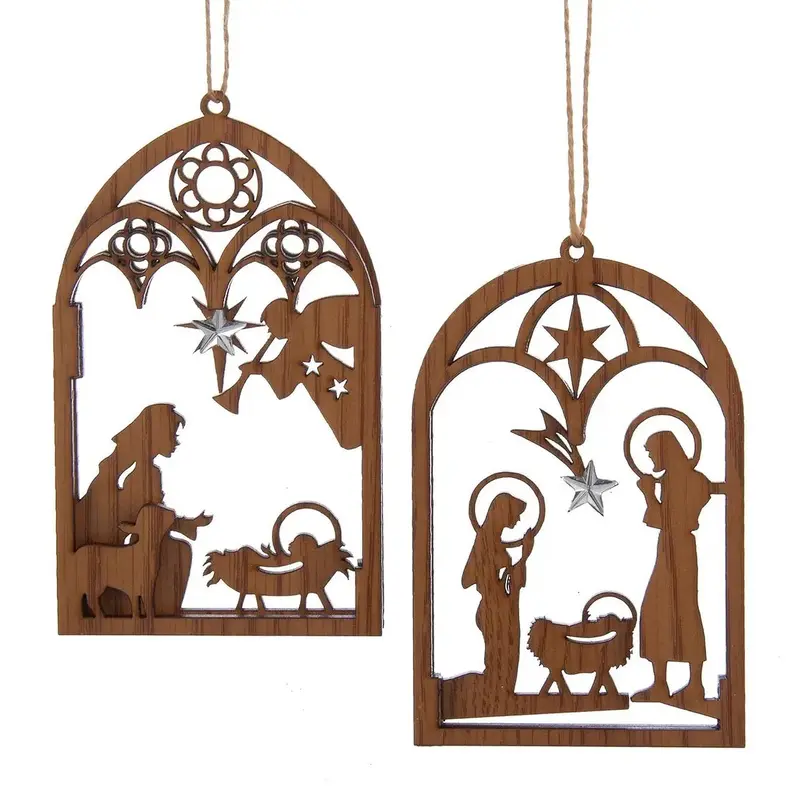 5.5" Wooden Nativity Ornament