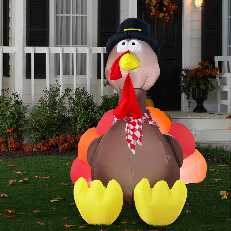 6' Airblown Inflatable Thanksgiving Turkey Outdoor Decoration