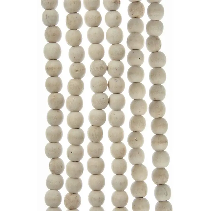 9' Natural Wood Bead Garland