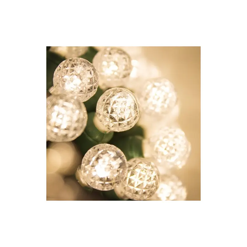 Set of 60 Diamond Cut LED Globe Lights