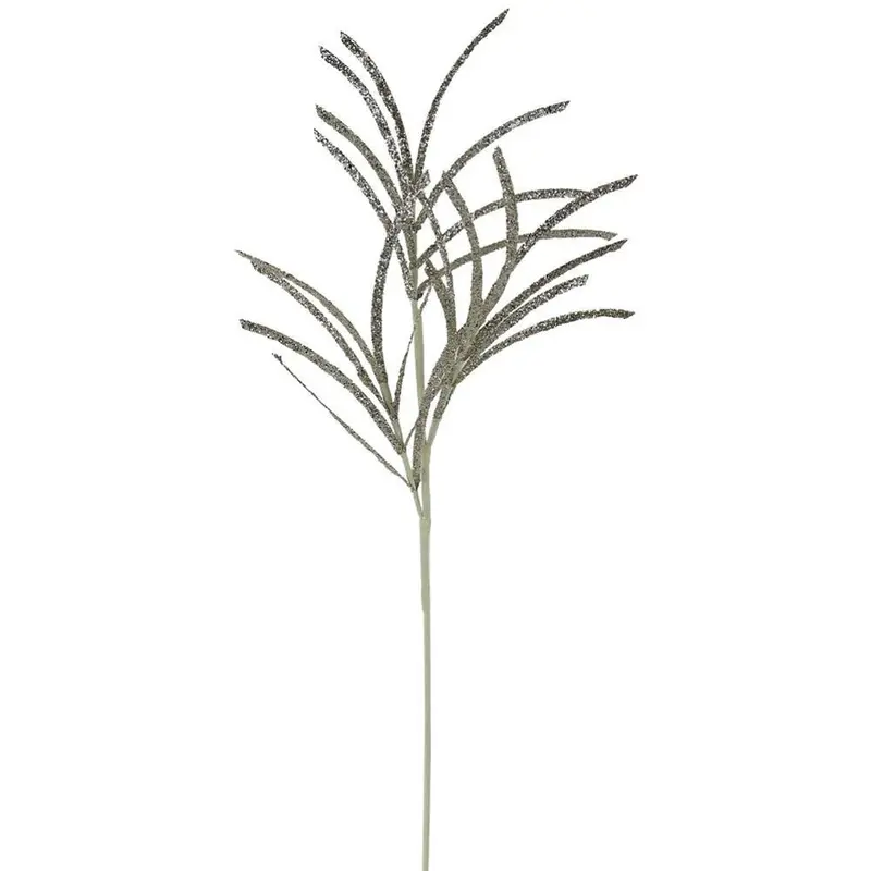 31" Champagne Glittered Paper Grass Spray