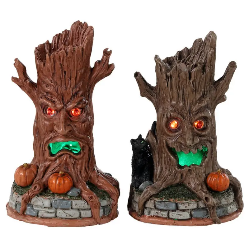 Lemax Spooky Town Haunted Tree Trunks, Set of 2 #34072