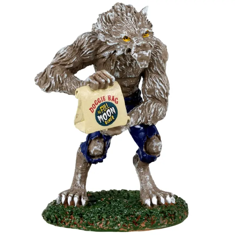 Lemax Spooky Town Wolfie Eats Out #32200