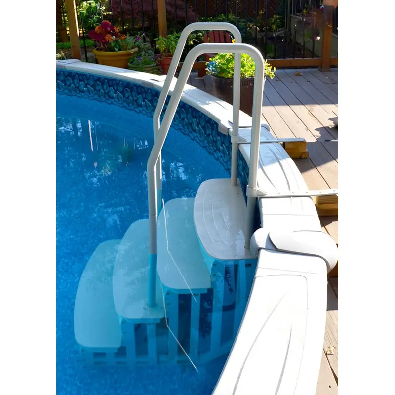 Main Access Easy Entry Step with Dual Handrails for 48"-54" Above Ground Swimming Pools