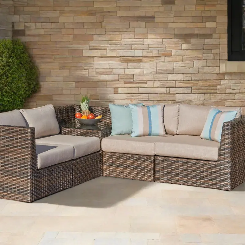 Memphis Wicker Sectional Sets