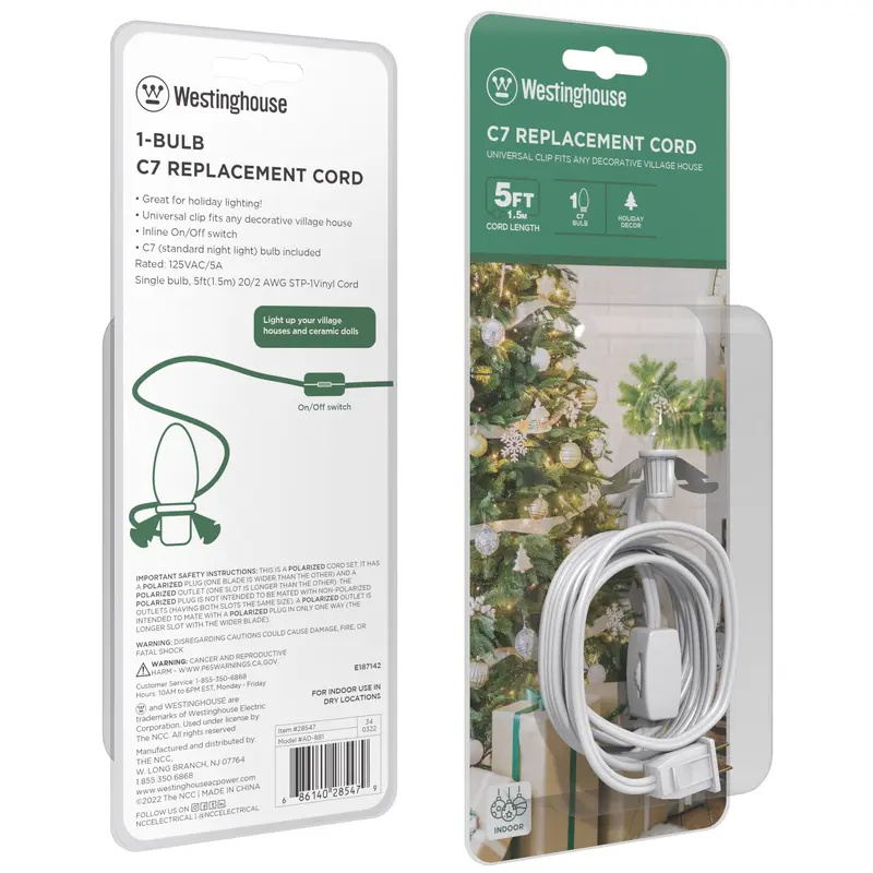 1-Bulb C7 Replacement Cord