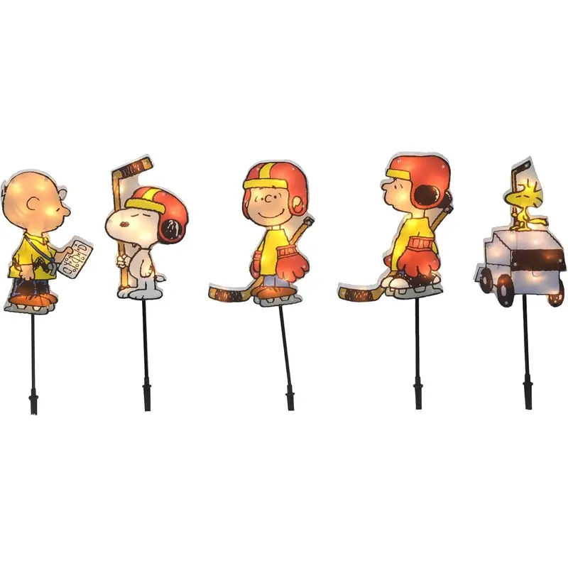 26" Peanuts Hockey Players Pathway Markers (Set of 5)