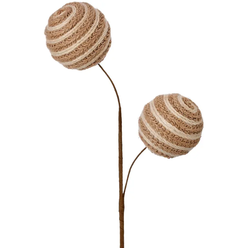 26" Woven Jute Ball Pick Spray