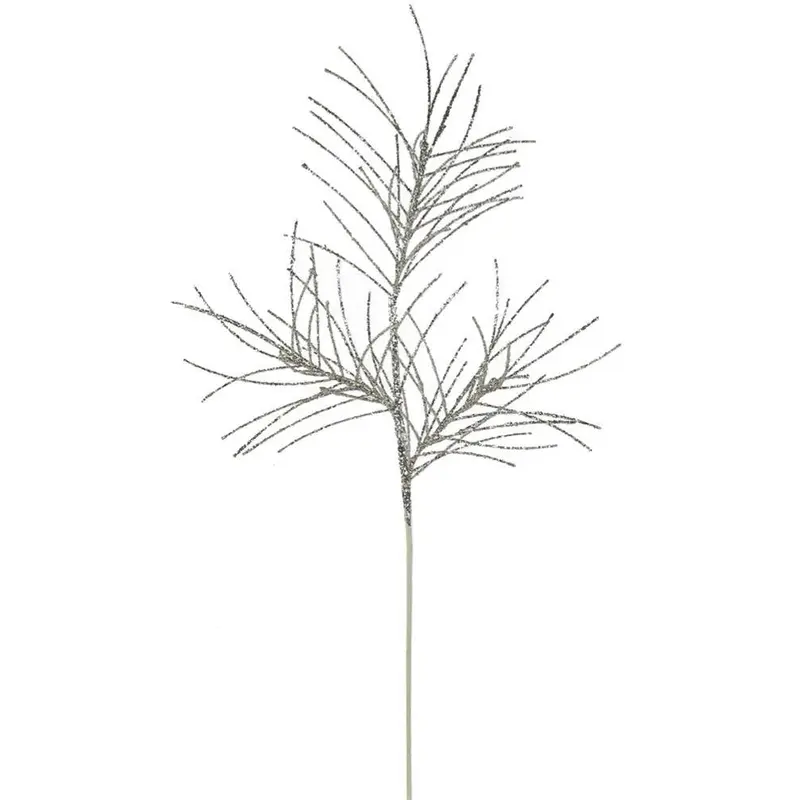 31" Champagne Glittered Pine Pick Spray