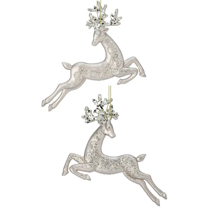 5.5" Plastic Prancing Deer Ornament