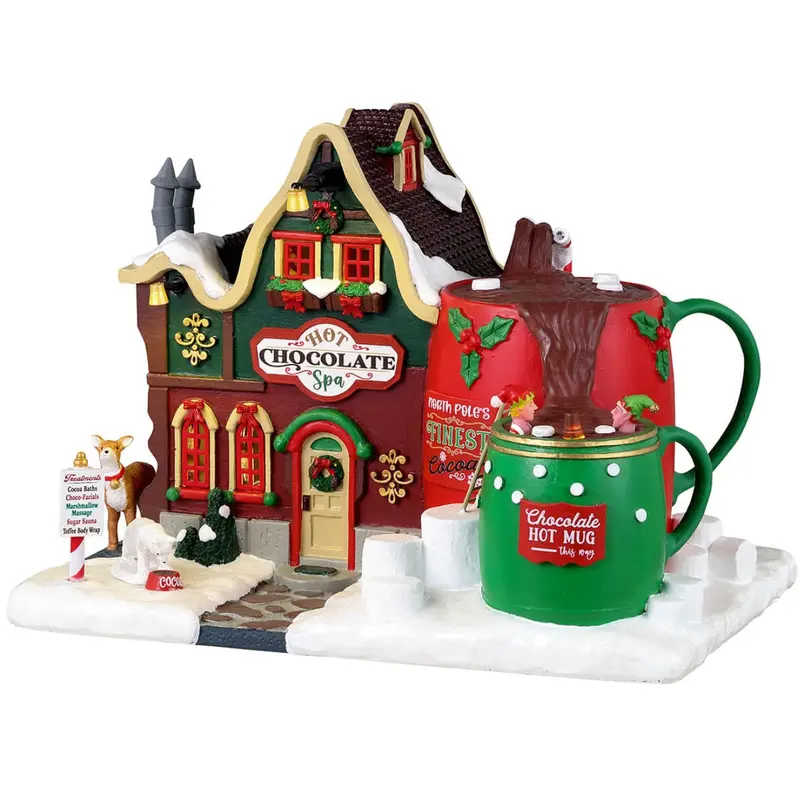 Lemax Santa's Wonderland Lighted Building: Hot Chocolate Spa #35070