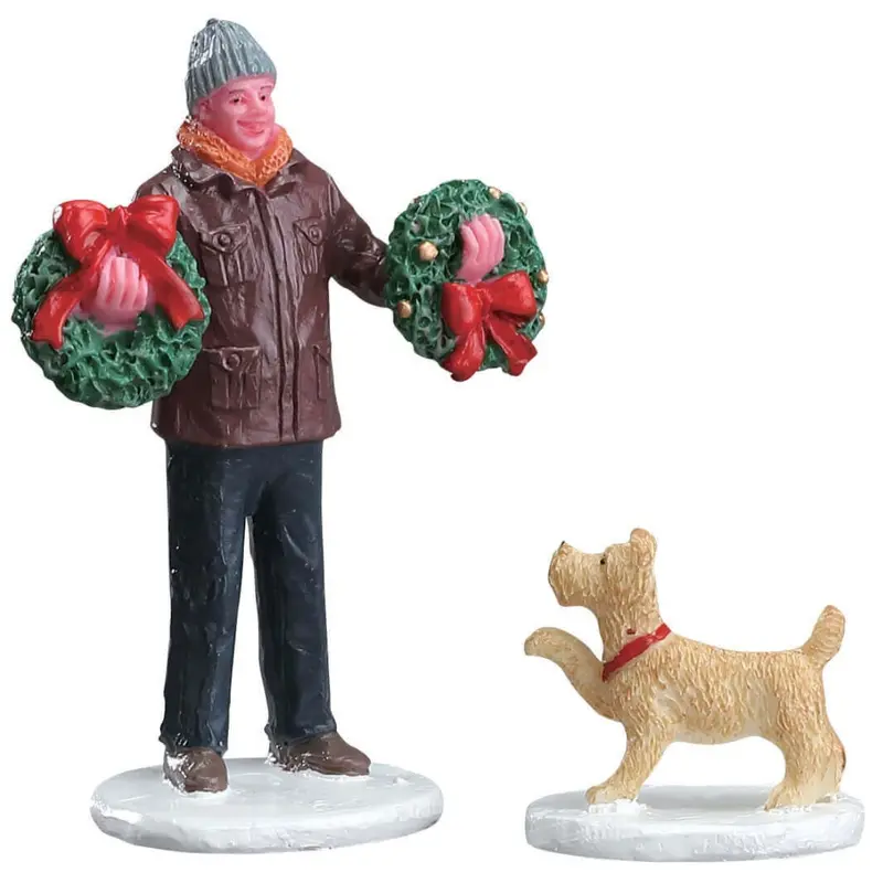 Lemax Vail Village Figurine: Tree Lot Figure, Set of 2 #52383