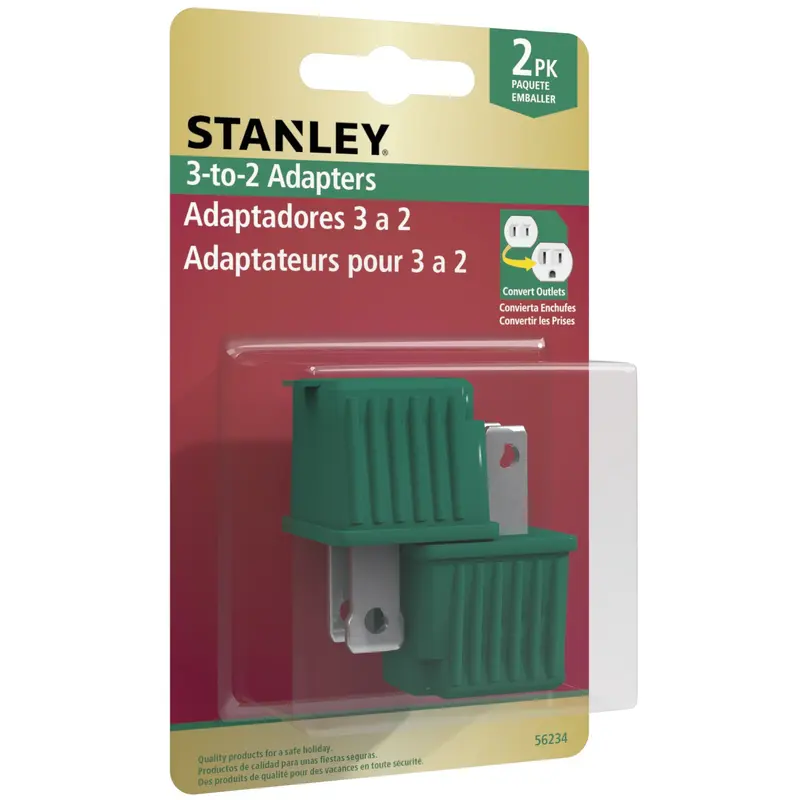 Stanley 3-Wire to 2-Wire Adapter Plugs (2 Pack)