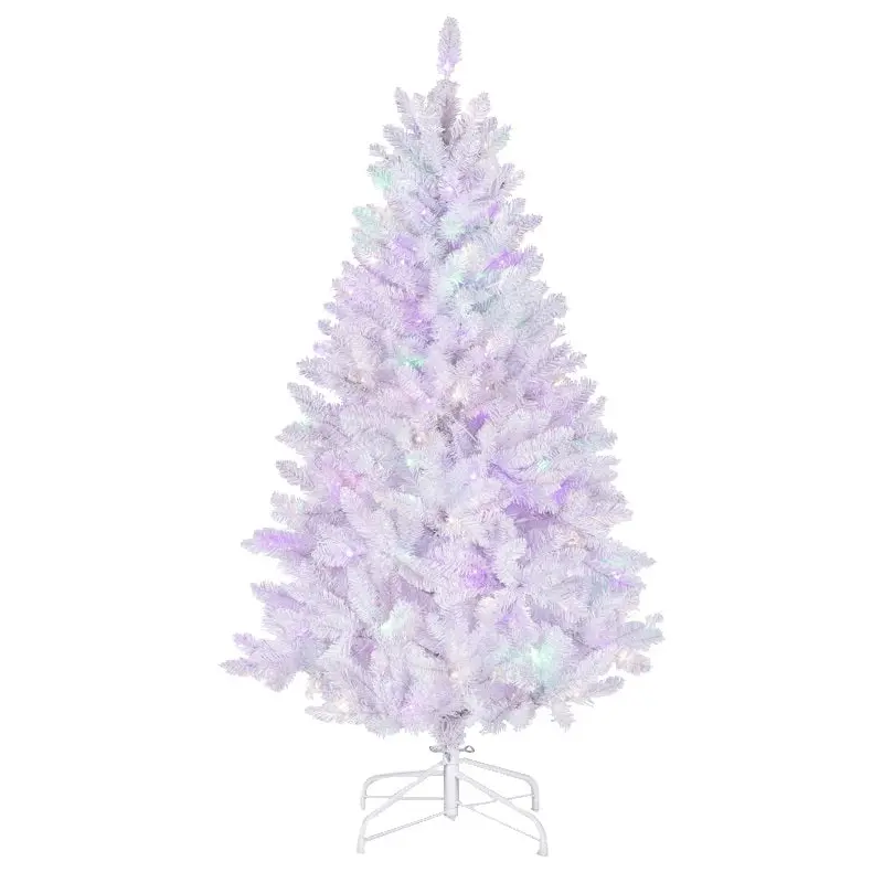 White Aspen Pine Dual Color LED Pre-Lit Artificial Christmas Tree