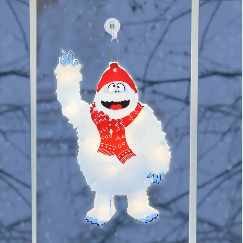 12" Christmas Bumble LED Holiday Window Hanging