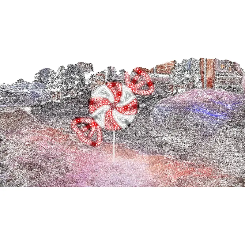 18" Hi-Vibrant LED Peppermint Twist Decoration