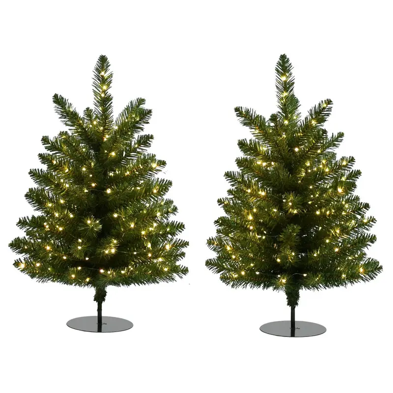 24" Walkway Cascade Light Trees (Set of 2)