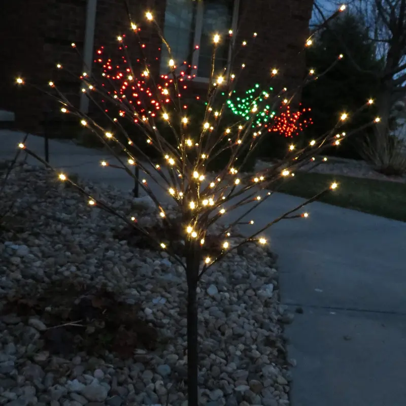 3' Double Twinkle Light Burst Ground Stake