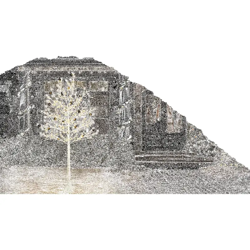 6' Winter Sparkle Birch Tree Decoration