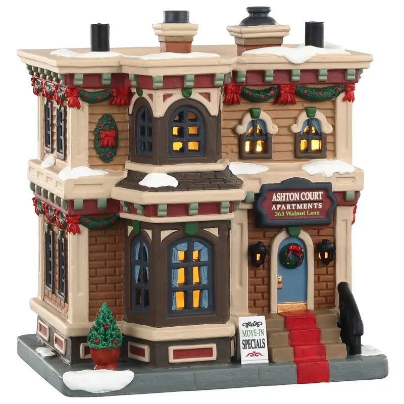 Lemax Caddington Village Lighted Building: Ashton Court Apartments #05674