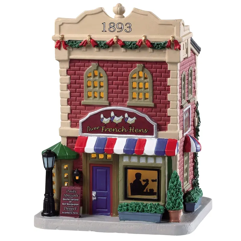 Lemax Caddington Village Lighted Building: Three French Hens #95525