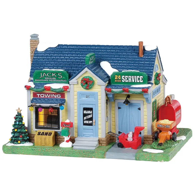 Lemax Harvest Crossing Lighted Building: Roadside Assistance Headquarter #85335