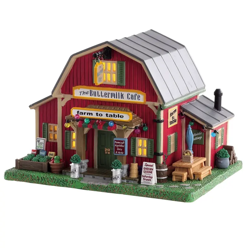 Lemax Harvest Crossing Lighted Building: The Buttermilk Caf #85388