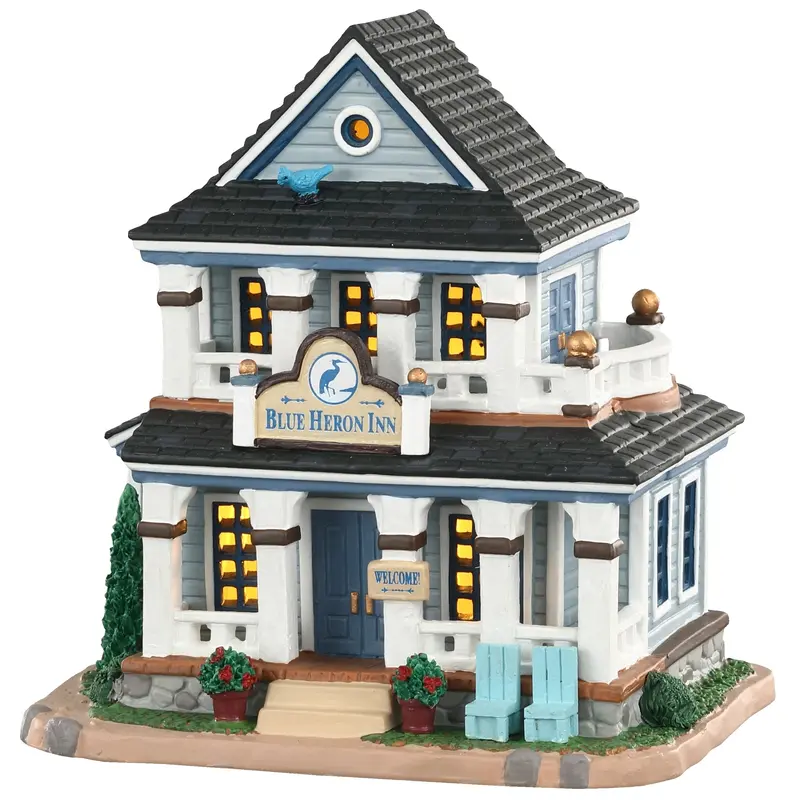 Lemax Plymouth Corners Lighted Building: Blue Heron Inn #05631