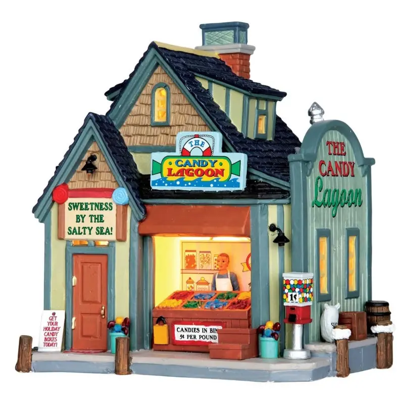Lemax Plymouth Corners Lighted Building: The Candy Lagoon #65091