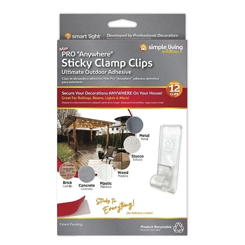 Pro "Anywhere" Sticky Clamp Clips (12-Pack)