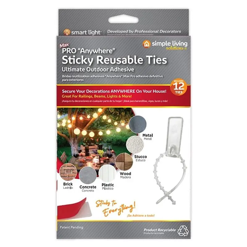 Pro "Anywhere" Sticky Reusable Ties (12-Pack)
