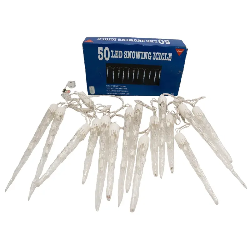 Set of 50 LED Snowing Icicle Lights