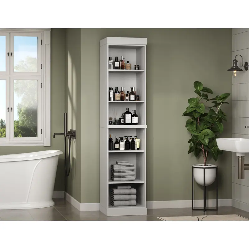 100% Solid Wood 16.5" Tall Bathroom Cabinet, Adjustable Shelves