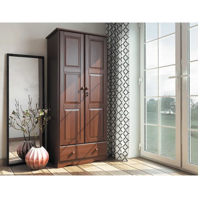 100% Solid Wood Flexible Wardrobe Armoire