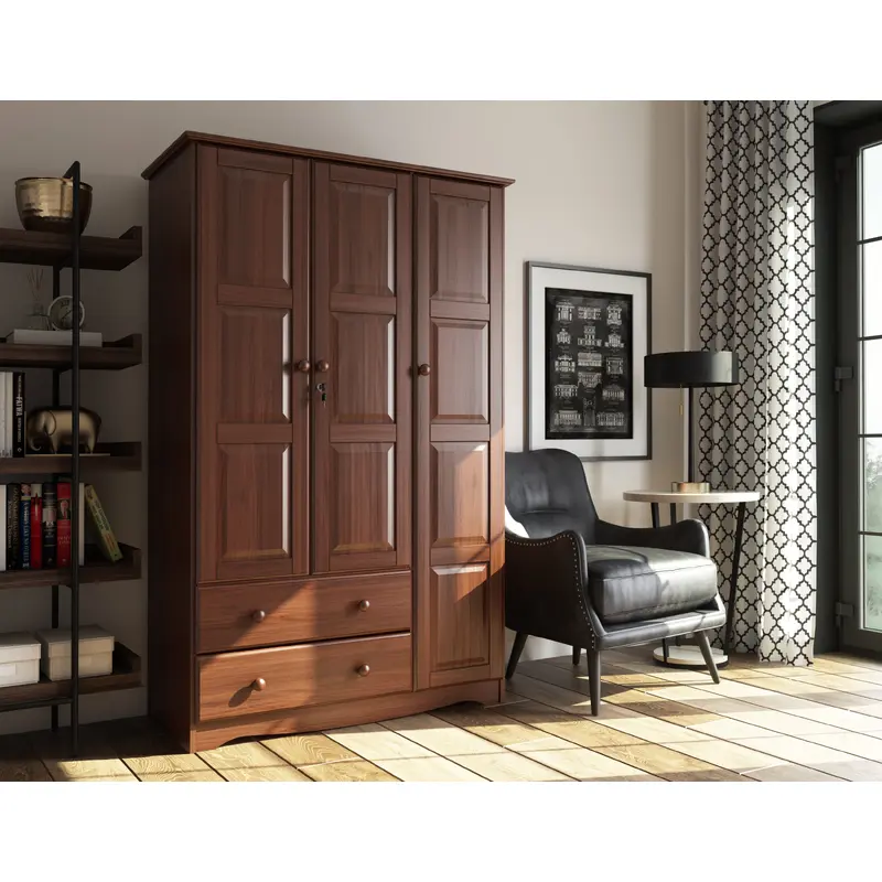 100% Solid Wood Grand Wardrobe Armoire