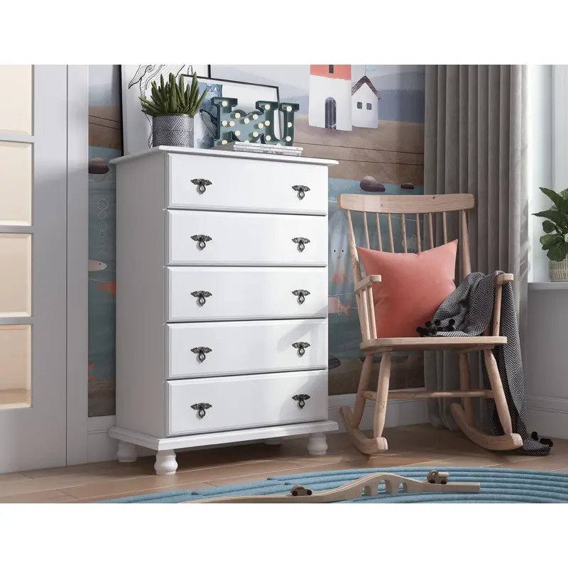 100% Solid Wood Kyle 5-Drawer Chest