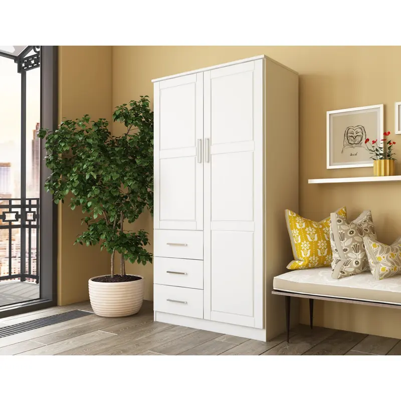 100% Solid Wood Metro Wardrobe Armoire