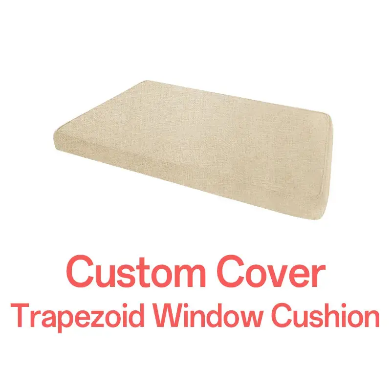 Rulaer Custom Bay Window Trapezoid Cushion Cover Indoor Outdoor
