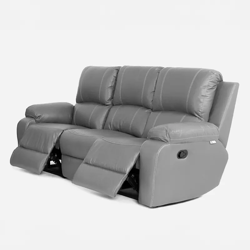 3 Division 2 Act Recliner Paloma Genuine Leather Grey