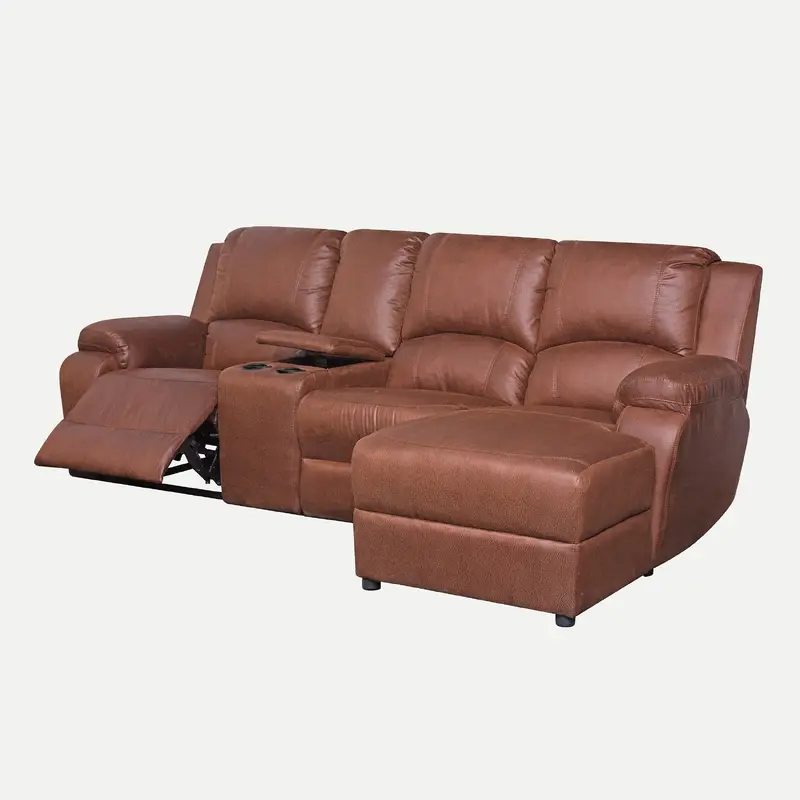 4 Section Recliner Paloma Brown