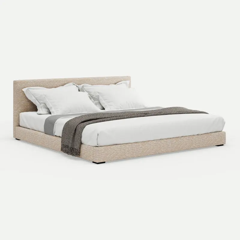 Low Modern Bed Luanda King Driftwood