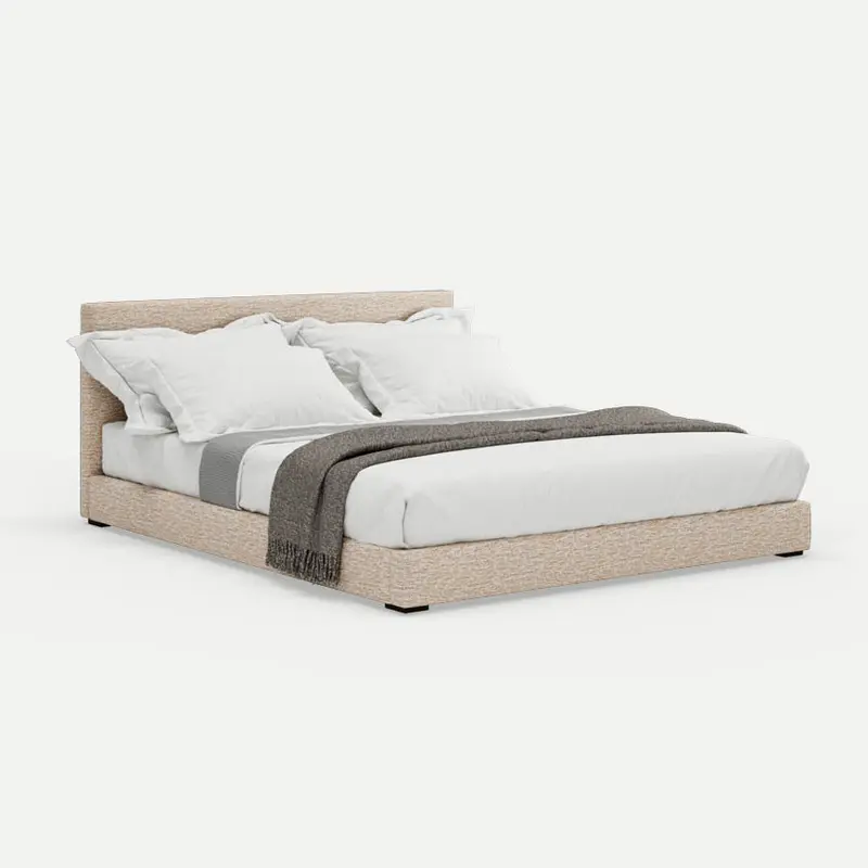 Low Modern Bed Luanda Queen Driftwood