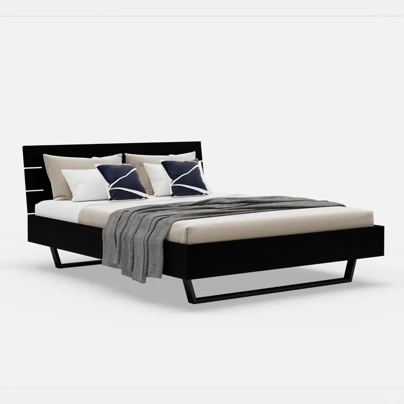 Oak Bed Motto King XL - Intense Black