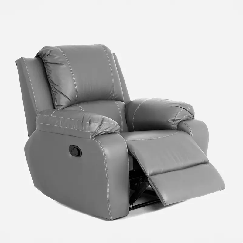 Single Recliner 1 Act Paloma Genuine Leather Grey
