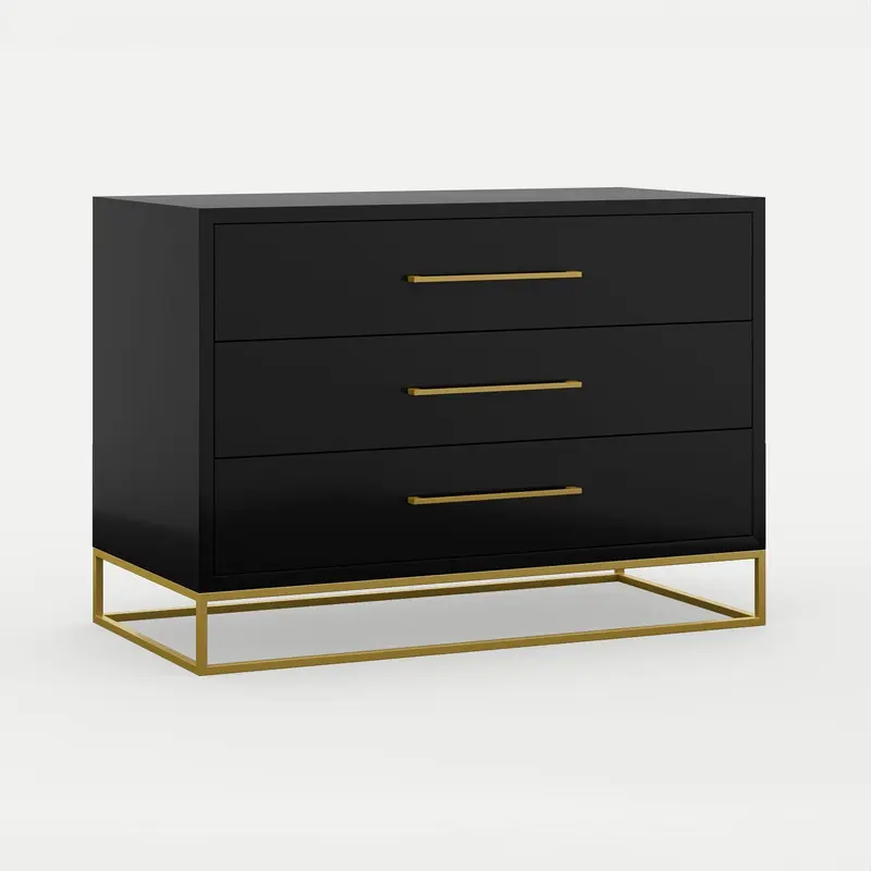 3 Drawer Server Lilo Satin Black