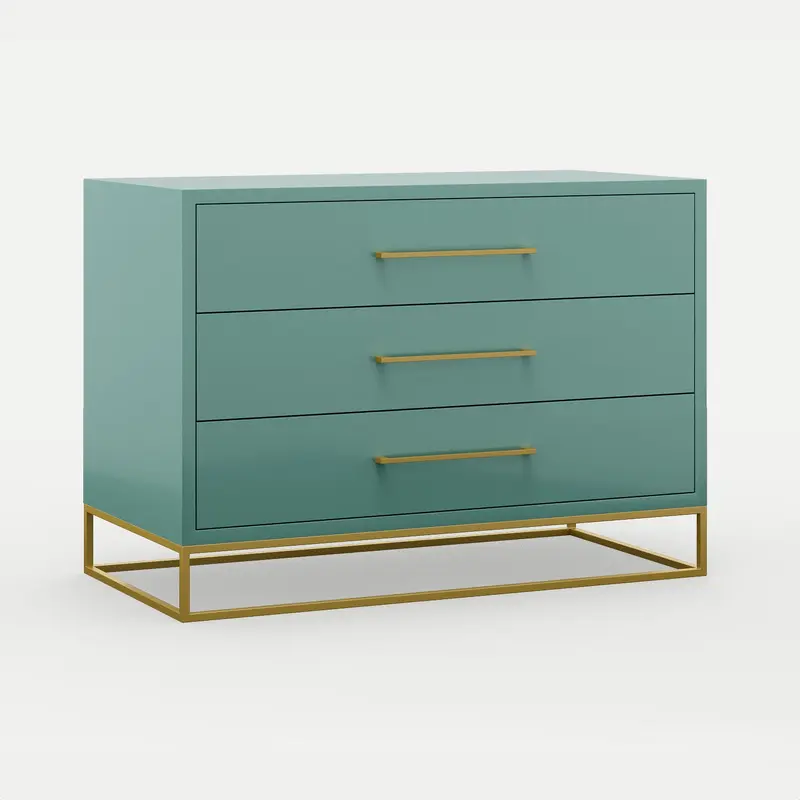3 Drawer Server Lilo Satin Turquoise