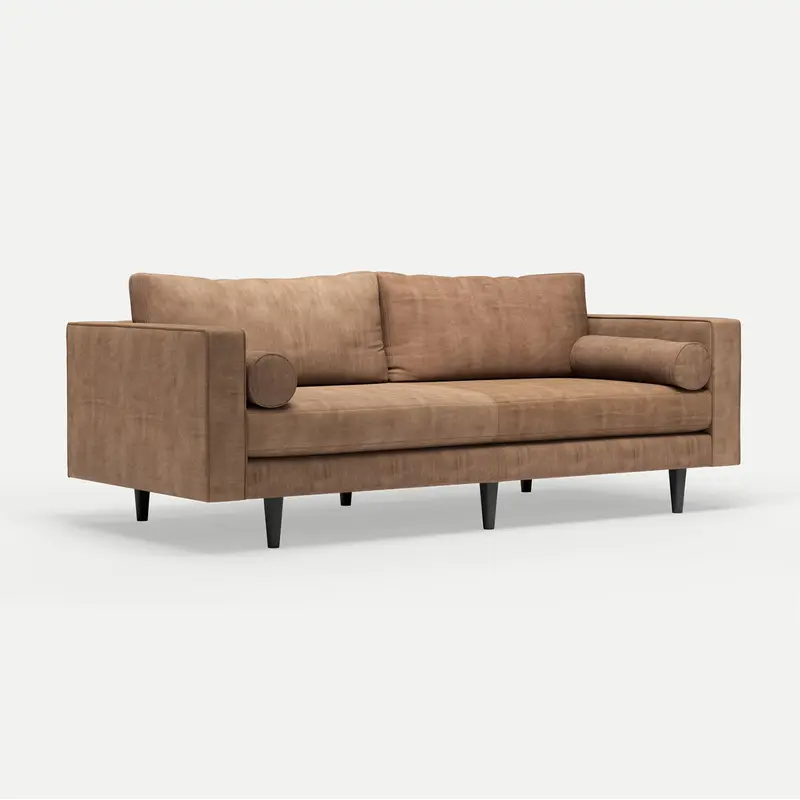 3 Seater Couch Volu Wild Whiskey Premium Leather