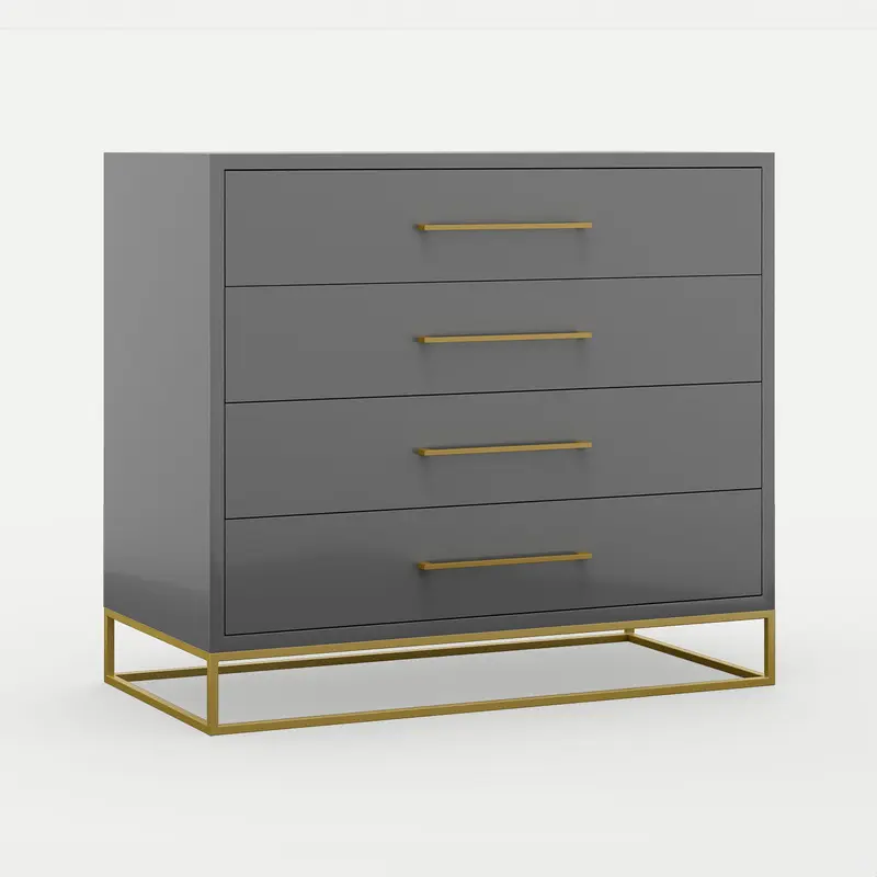 4 Drawer Server Lilo Satin Dark Grey