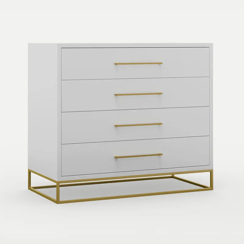 4 Drawer Server Lilo Satin Light Grey